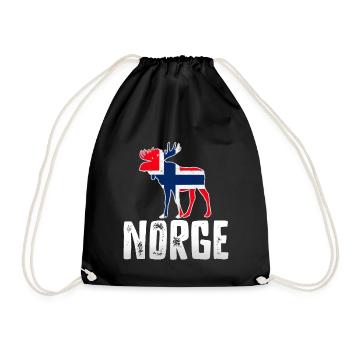 Norwegen - Turnbeutel - Schwarz - Vorne