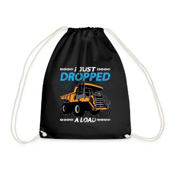Mining Trucker I just got a load mine - Drawstring Bag - black - Front