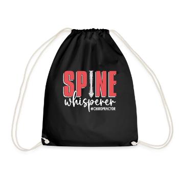 Chiropraktiker Chiropraktik Physio Coole Geschenk - Turnbeutel - Schwarz - Vorne