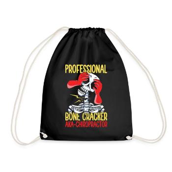 Chiropraktik Physio Chiropraktiker Coole Geschenk - Turnbeutel - Schwarz - Vorne