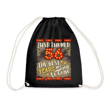 56ème anniversaire 56 ans design vintage, disant - Sac de sport léger - noir - Devant