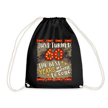 60ème anniversaire 60 ans design vintage, disant - Sac de sport léger - noir - Devant