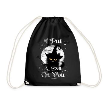 Je mets un sort sur toi Wuschelige Cat Wand - Sac de sport léger - noir - Devant