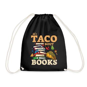 Let's Taco Bout Books Book Lovers - Drawstring Bag - black - Front