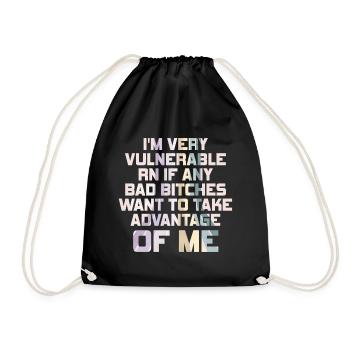 I'm Very Vulnerable RN - Turnbeutel - Schwarz - Vorne