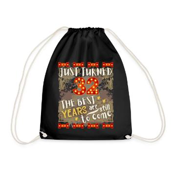 32ème anniversaire 32 ans design vintage, dicton - Sac de sport léger - noir - Devant