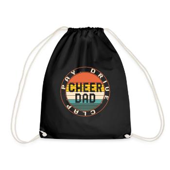 Cheerleading Shirt, Pay Drive Clap Cheer Dad - Drawstring Bag - black - Front