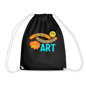 Chemise d’art, c’est une bonne journée pour faire de l’art, de l’amour de l’art - Sac de sport léger - noir - Devant