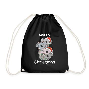 Koala Arbre de Noël Animaux de Noël Koalas - Sac de sport léger - noir - Devant