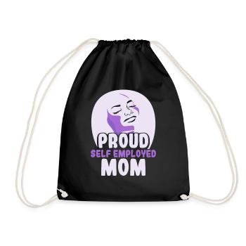 Proud Self-employed mother Self-employed - Drawstring Bag - black - Front