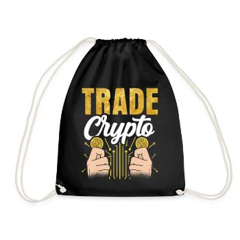 Krypto Handeln Trading Traden Crypto Trader - Turnbeutel - Schwarz - Vorne