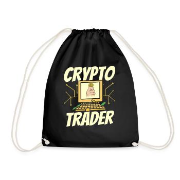 Krypto Händler Trading Crypto Traden Trader - Turnbeutel - Schwarz - Vorne
