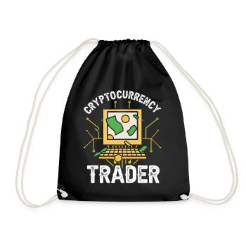Kryptowährungs Händler Crypto Trader Krypto - Turnbeutel - Schwarz - Vorne