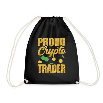 Stolzer Krypto Trader Traden Crypto Trading - Turnbeutel - Schwarz - Vorne