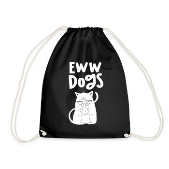 Igitt Dogs Cats Pet Lovers Cat Cute - Drawstring Bag - black - Front