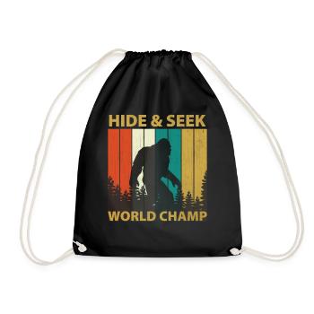 Hide And Seek World Champion - Sasquatch Bigfoot - Drawstring Bag - black - Front