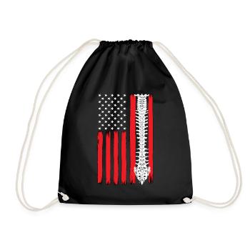 Chiropraktiker Chiropraktik Physio Coole Geschenk - Turnbeutel - Schwarz - Vorne