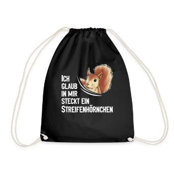 Eichhörnchen - Ich Glaub In Mir Steckt Ein - Turnbeutel - Schwarz - Vorne