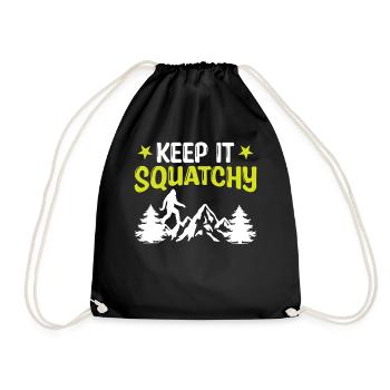 Bigfoot Sasquatch - Gardez-le accroupi - Sac de sport léger - noir - Devant