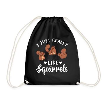 J’aime juste les écureuils vraiment plus doux - Sac de sport léger - noir - Devant