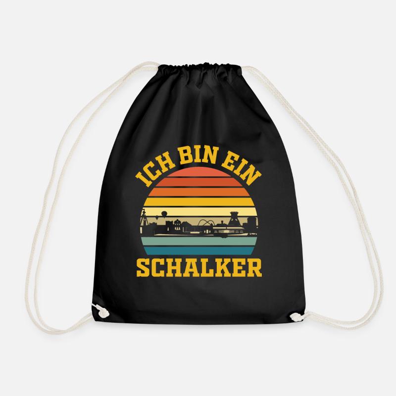 Schalke Schalker Skyline - Turnbeutel - Schwarz