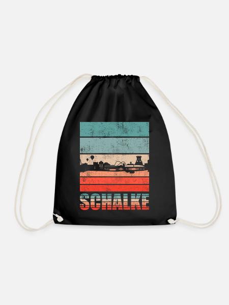 Schalke Skyline Fan Schalke Fanartikel - Turnbeutel - Schwarz