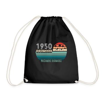 Vintage Geburtstag Geburtstag Retro 1950 Limited - Turnbeutel - Schwarz - Vorne