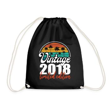Vintage Anniversaire Anniversaire Rétro 2018 Limité - Sac de sport léger - noir - Devant