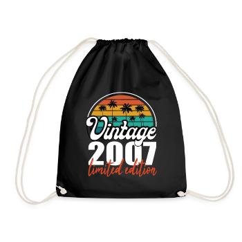 Vintage Anniversaire Anniversaire Rétro 2007 Limité - Sac de sport léger - noir - Devant