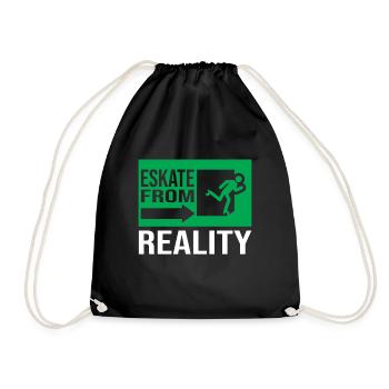 Skaters Eskate From Reality - Fun Rollerskate - Turnbeutel - Schwarz - Vorne