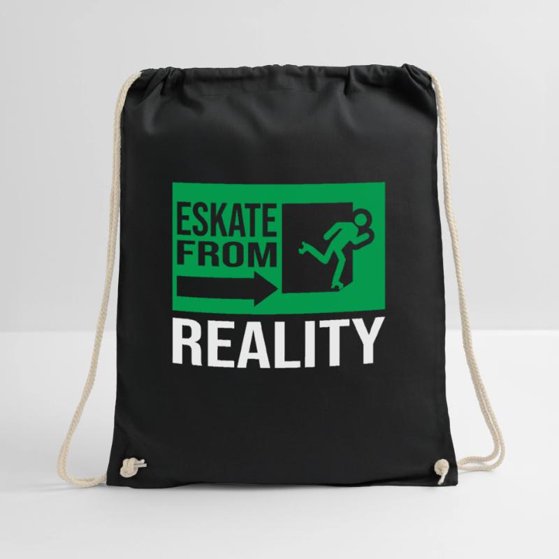 Skaters Eskate From Reality - Fun Rollerskate Drawstring Bag