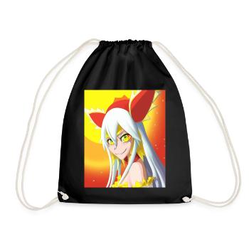 Japan Anime Drawing - Drawstring Bag - black - Front