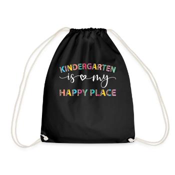 La maternelle est My Happy Place Rainbow Leopard - Sac de sport léger - noir - Devant