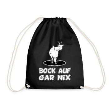 Kein Bock auf gar nix - Turnbeutel - Schwarz - Vorne
