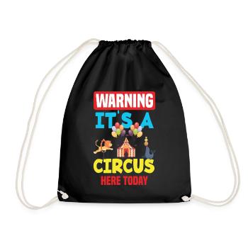 Circus Carnival Children's Birthday Party - Drawstring Bag - black - Front