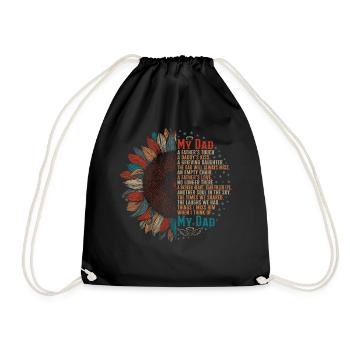 Chemise de papa commémoratif, mon père une fille en deuil - Sac de sport léger - noir - Devant