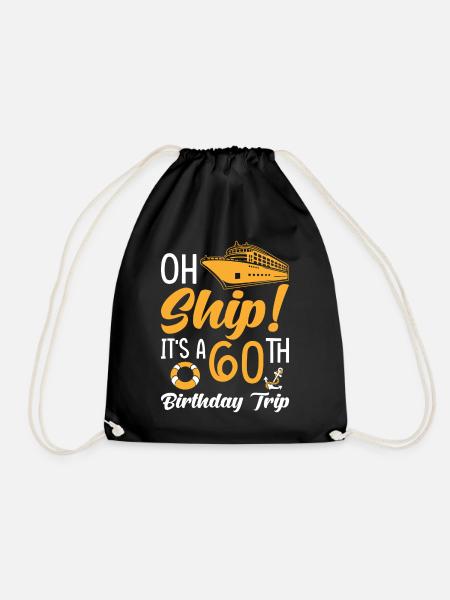 Kreuzfahrt 60. Geburtstag Reise - Turnbeutel - Schwarz
