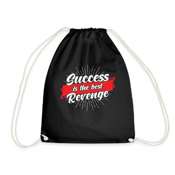 Success is the best revenge - Drawstring Bag - black - Front