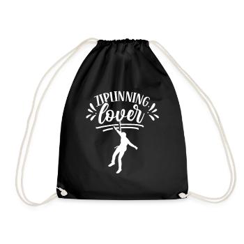 Ziplining lover zip line Sport Zipline - Drawstring Bag - black - Front