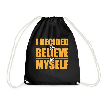 Inspiration Saying Self-confidence - Drawstring Bag - black - Front