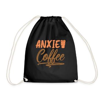 Mental Gesundheit Kaffetrinker Psychische Kaffee - Turnbeutel - Schwarz - Vorne