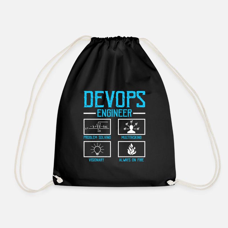 Devops Sys-Admin Entwickler - Turnbeutel - Schwarz