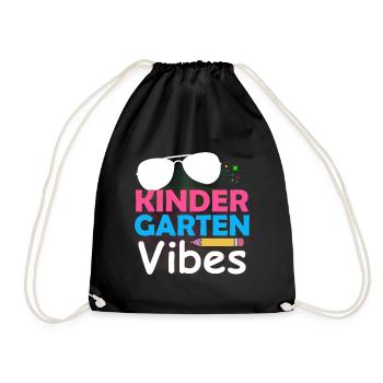 Groovy Hello Kindergarten Vibes Professeur rétro - Sac de sport léger - noir - Devant