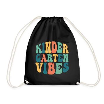 Groovy Hello Kindergarten Vibes Professeur rétro - Sac de sport léger - noir - Devant