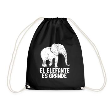 Cadeau d’éléphant pour Proboscis Africa Wilderness Zoo - Sac de sport léger - noir - Devant
