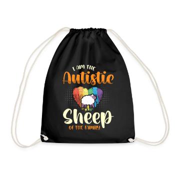 Autismus Geschenk Autist Asperger ADHS Autism - Turnbeutel - Schwarz - Vorne