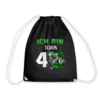 Motocross Geschenk Für Enduro Supermoto Dirt Bike - Turnbeutel - Schwarz - Vorne