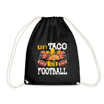 Taco Bout Football Match Day - Drawstring Bag - black - Front