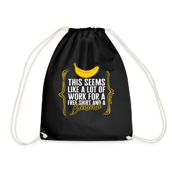 Running Race Shirt, das scheint eine Menge Arbeit zu sein - Turnbeutel - Schwarz - Vorne