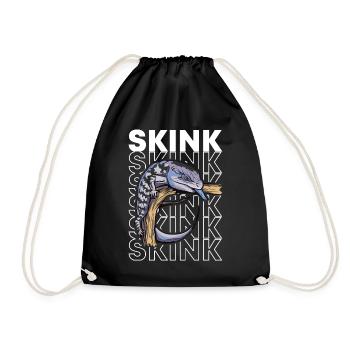 Blue Tongue Skink Owner Retro 80's Style - Drawstring Bag - black - Front